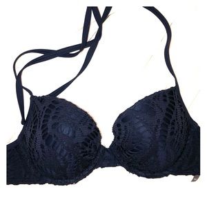 Navy Blue Arie Push-up Swim Top (34B)